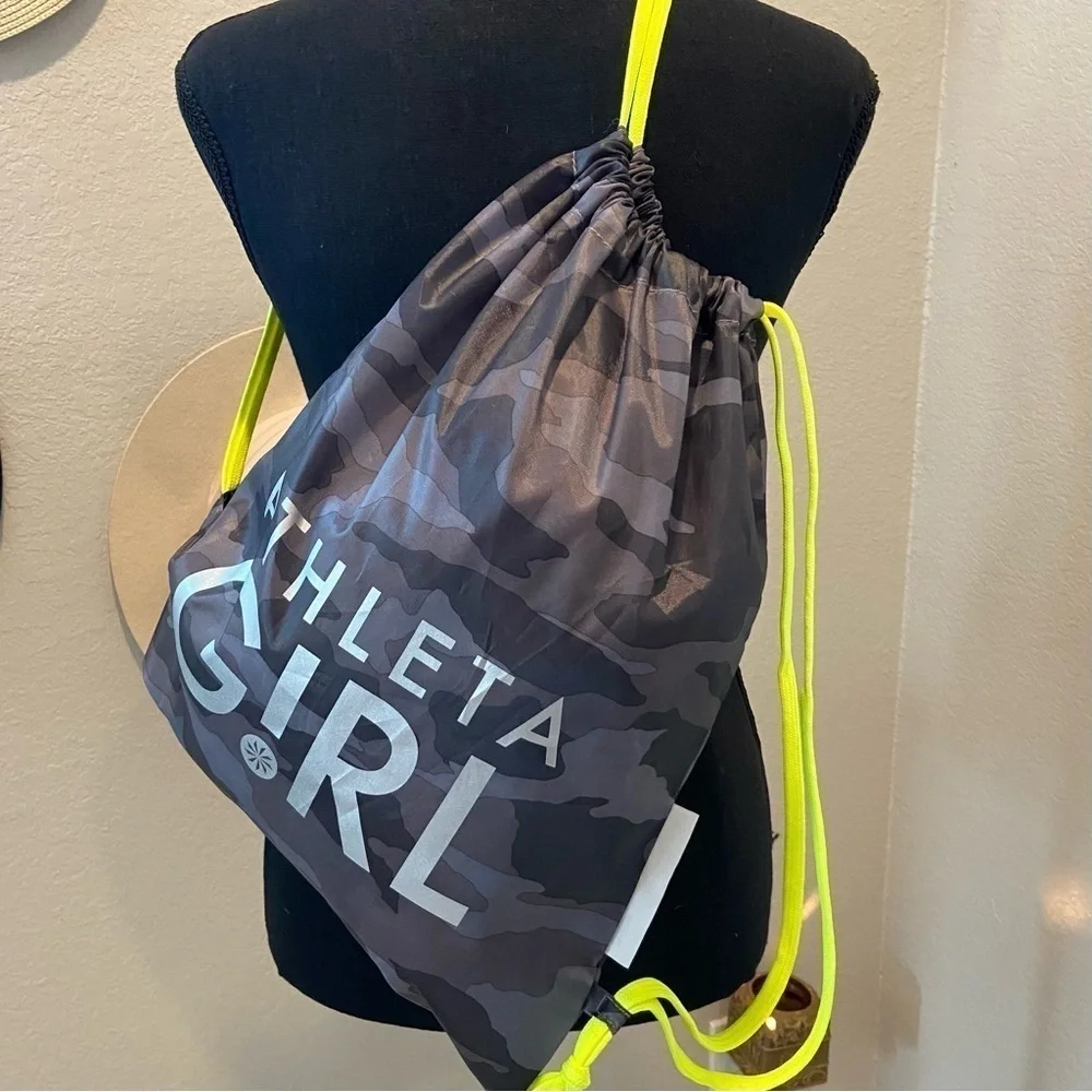 ATHLETA GIRL Lightweight 100% Recycled Material Drawstring Backpack Athletic